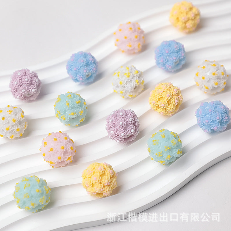 Wholesale of 50PCS Soft Ceramic Multi-color Daisy Flower Beads